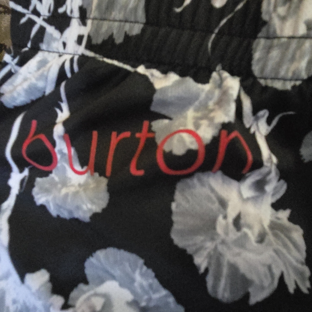 Burton Black & Gray Floral Dry Run Leggings SzM - Picture 5 of 5